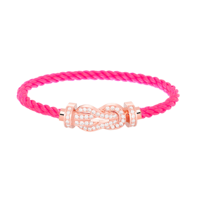[LumiVibe]CHANCE LARGE 8 FIGURE BUCKLE FULL DIAMOND BRACELET ROSE GOLD