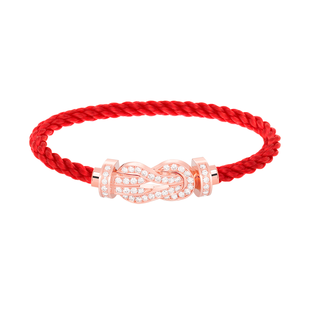 [LumiVibe]CHANCE LARGE 8 FIGURE BUCKLE FULL DIAMOND BRACELET ROSE GOLD