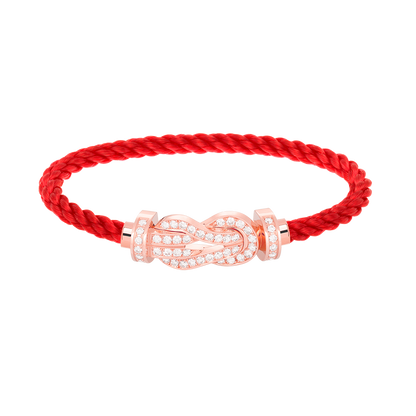 [LumiVibe]CHANCE LARGE 8 FIGURE BUCKLE FULL DIAMOND BRACELET ROSE GOLD
