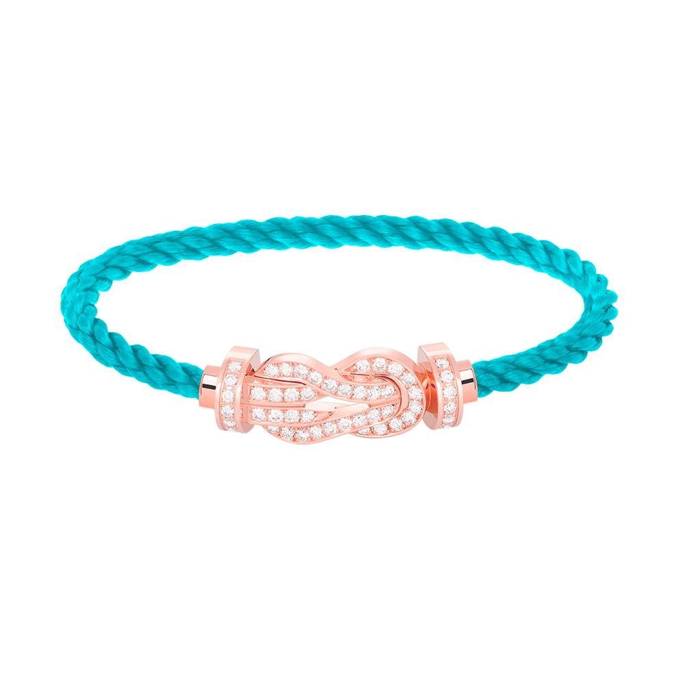[LumiVibe]CHANCE LARGE 8 FIGURE BUCKLE FULL DIAMOND BRACELET ROSE GOLD