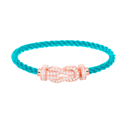 [LumiVibe]CHANCE LARGE 8 FIGURE BUCKLE FULL DIAMOND BRACELET ROSE GOLD