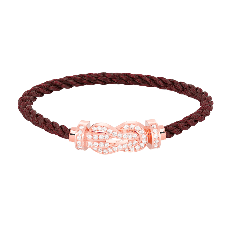 [LumiVibe]CHANCE LARGE 8 FIGURE BUCKLE FULL DIAMOND BRACELET ROSE GOLD