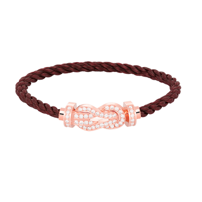 [LumiVibe]CHANCE LARGE 8 FIGURE BUCKLE FULL DIAMOND BRACELET ROSE GOLD