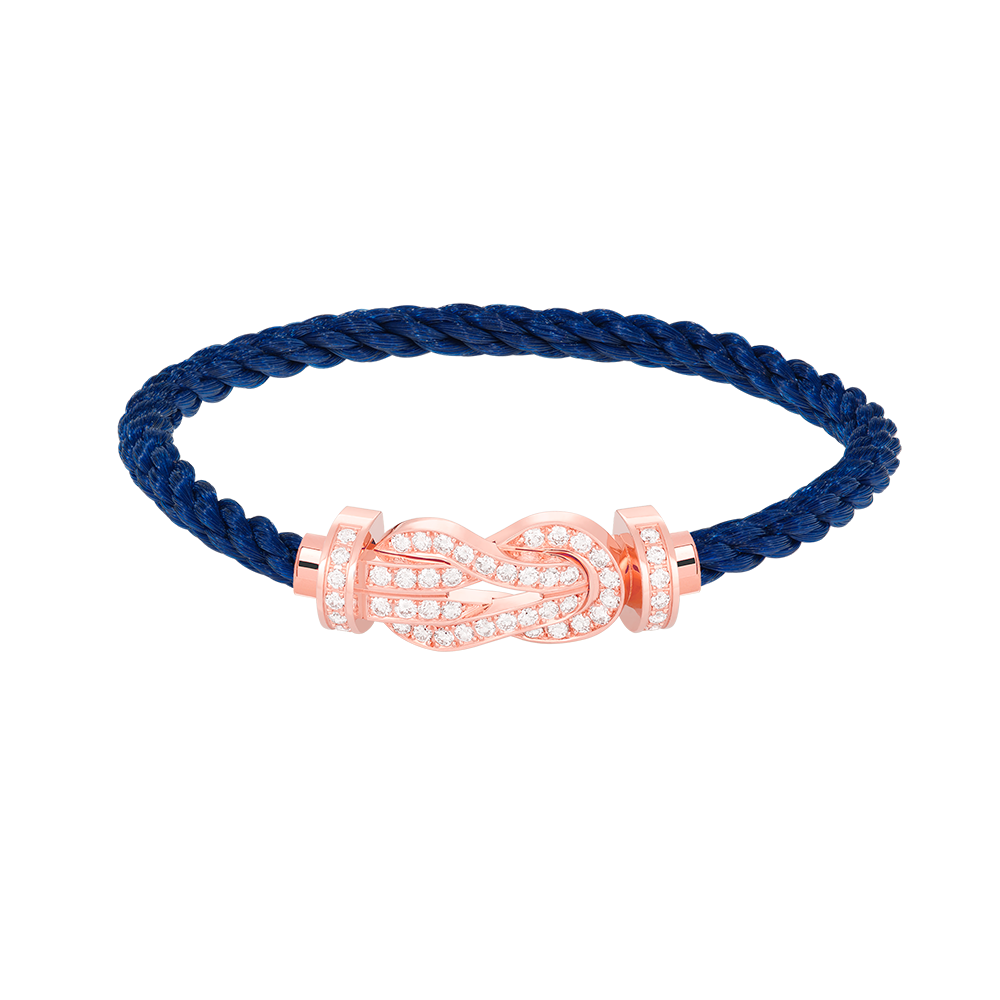 [LumiVibe]CHANCE LARGE 8 FIGURE BUCKLE FULL DIAMOND BRACELET ROSE GOLD