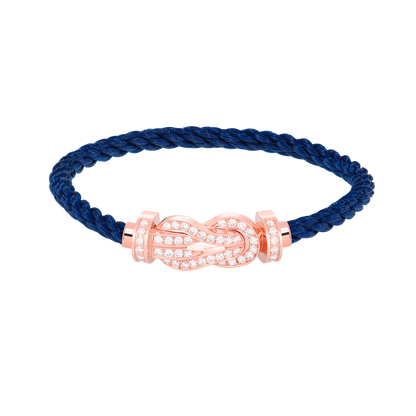 [LumiVibe]CHANCE LARGE 8 FIGURE BUCKLE FULL DIAMOND BRACELET ROSE GOLD