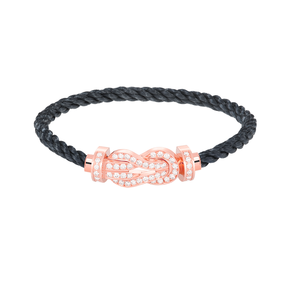 [LumiVibe]CHANCE LARGE 8 FIGURE BUCKLE FULL DIAMOND BRACELET ROSE GOLD