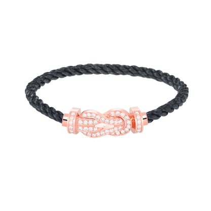 [LumiVibe]CHANCE LARGE 8 FIGURE BUCKLE FULL DIAMOND BRACELET ROSE GOLD