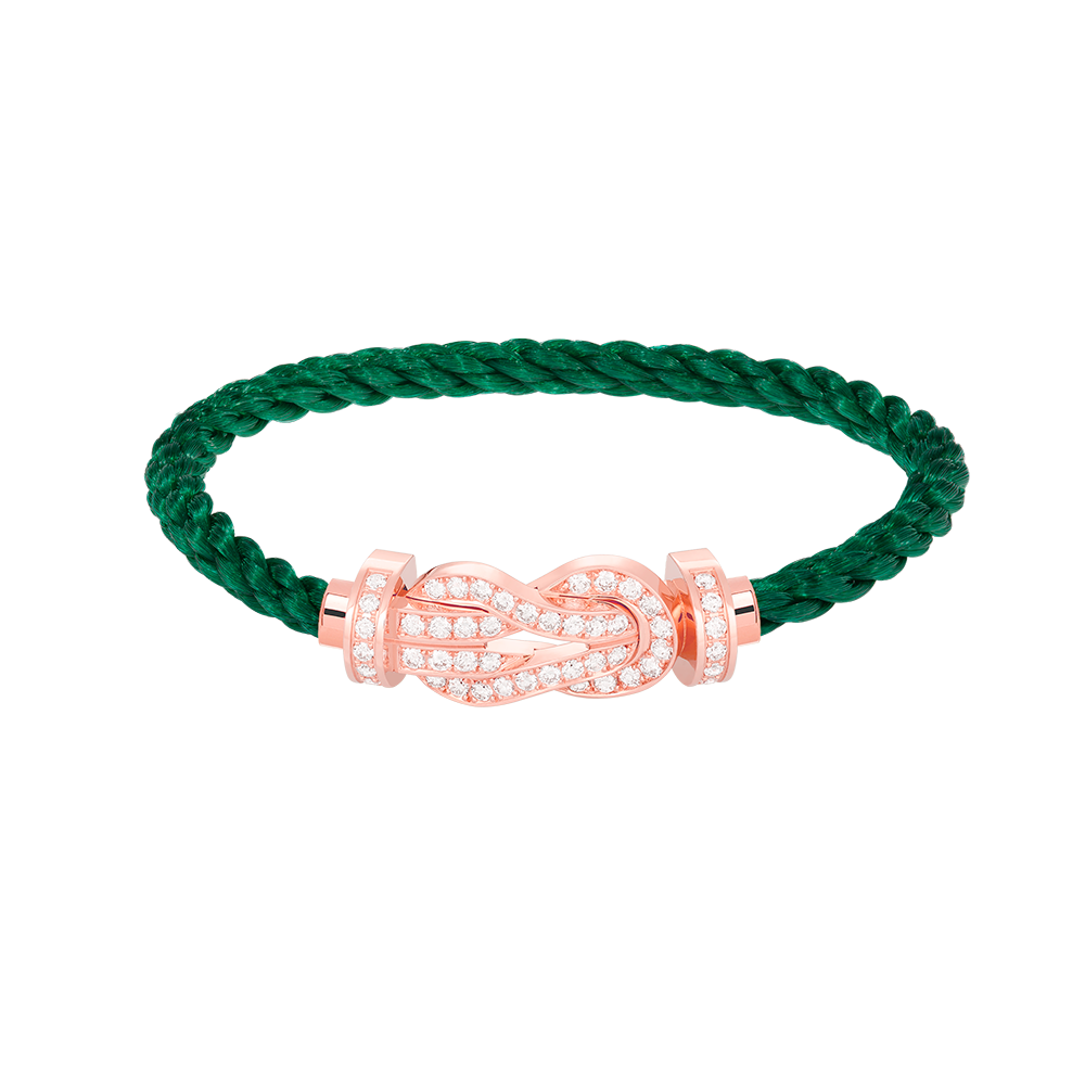 [LumiVibe]CHANCE LARGE 8 FIGURE BUCKLE FULL DIAMOND BRACELET ROSE GOLD