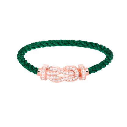 [LumiVibe]CHANCE LARGE 8 FIGURE BUCKLE FULL DIAMOND BRACELET ROSE GOLD