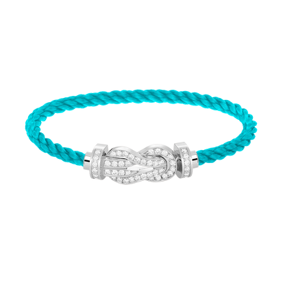 [LumiVibe]CHANCE LARGE 8 FIGURE BUCKLE FULL DIAMOND BRACELET SILVER