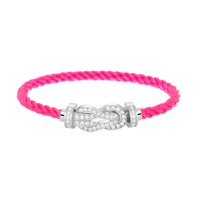 [LumiVibe]CHANCE LARGE 8 FIGURE BUCKLE FULL DIAMOND BRACELET SILVER