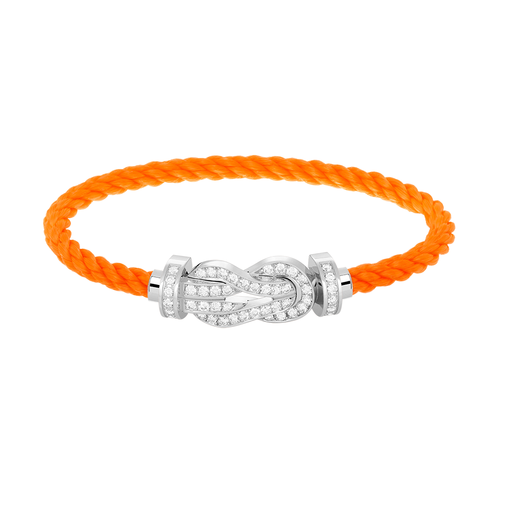 [LumiVibe]CHANCE LARGE 8 FIGURE BUCKLE FULL DIAMOND BRACELET SILVER