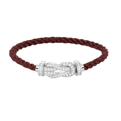 [LumiVibe]CHANCE LARGE 8 FIGURE BUCKLE FULL DIAMOND BRACELET SILVER