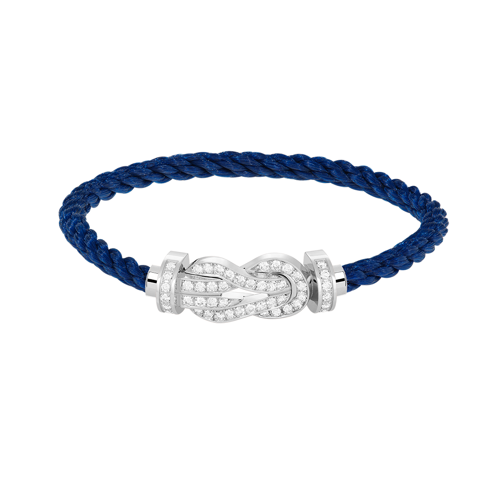 [LumiVibe]CHANCE LARGE 8 FIGURE BUCKLE FULL DIAMOND BRACELET SILVER