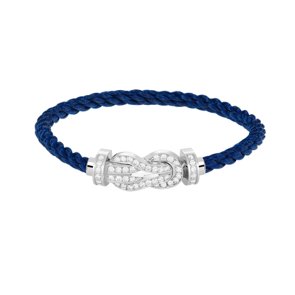 [LumiVibe]CHANCE LARGE 8 FIGURE BUCKLE FULL DIAMOND BRACELET SILVER