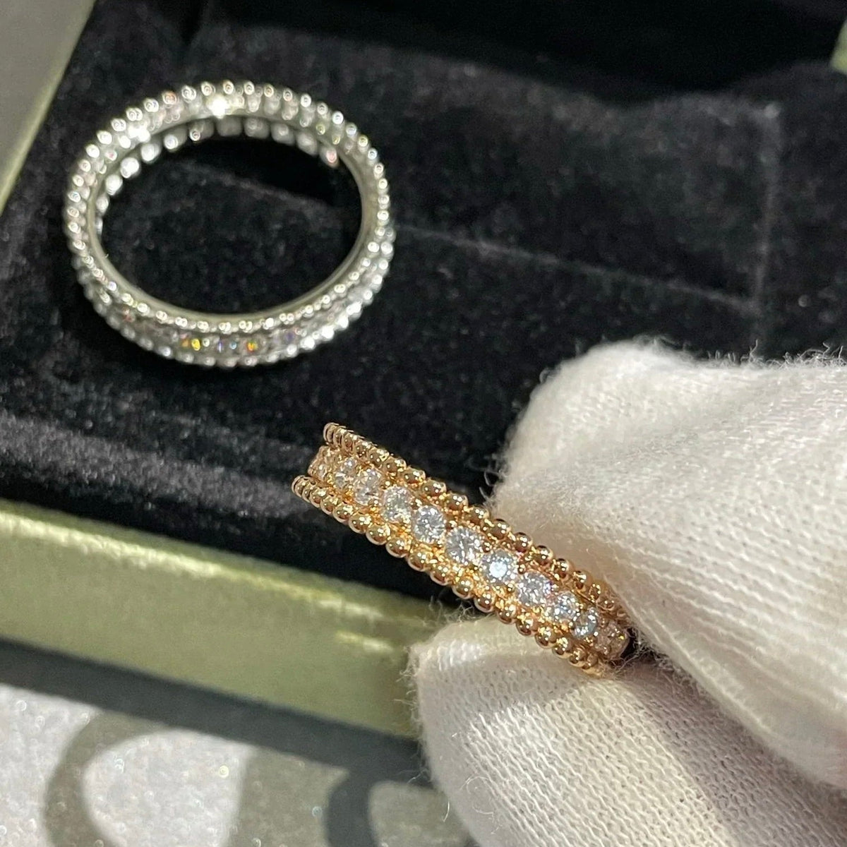 [LumiVibe]PERLEE DIAMOND ROSE GOLD RING