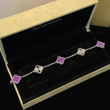 [LumiVibe] CLOVER 5 MOTIF VIOLET BRACELET COLLECTION