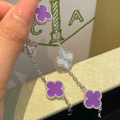 [LumiVibe] CLOVER 5 MOTIF VIOLET BRACELET COLLECTION
