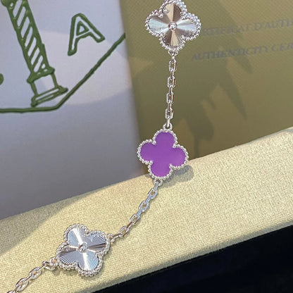 [LumiVibe] CLOVER 5 MOTIF VIOLET BRACELET COLLECTION