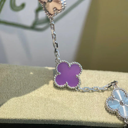 [LumiVibe] CLOVER 5 MOTIF VIOLET BRACELET COLLECTION