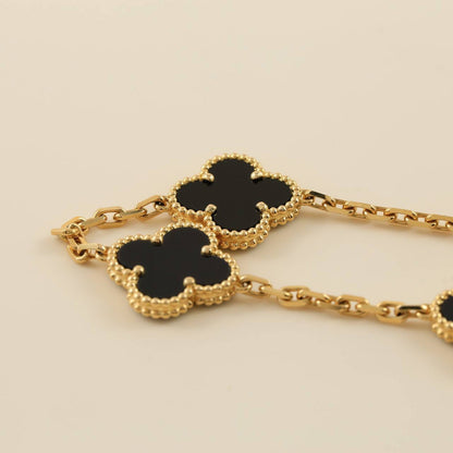[LumiVibe] CLOVER 5 MOTIF ONYXS BRACELET COLLECTION
