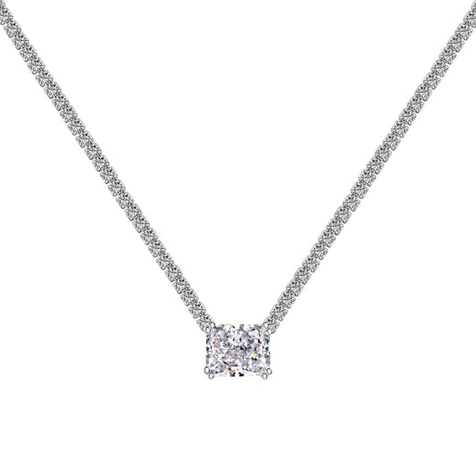 [Tonmkive Jewelry]4.0 Carat Elegant Radiant Cut Necklace