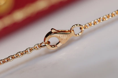 [LumiVibe]LOVE NECKLACE PINK GOLD AND SILVER