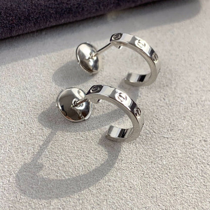 [LumiVibe]LOVE EARRINGS 2.65MM SILVER