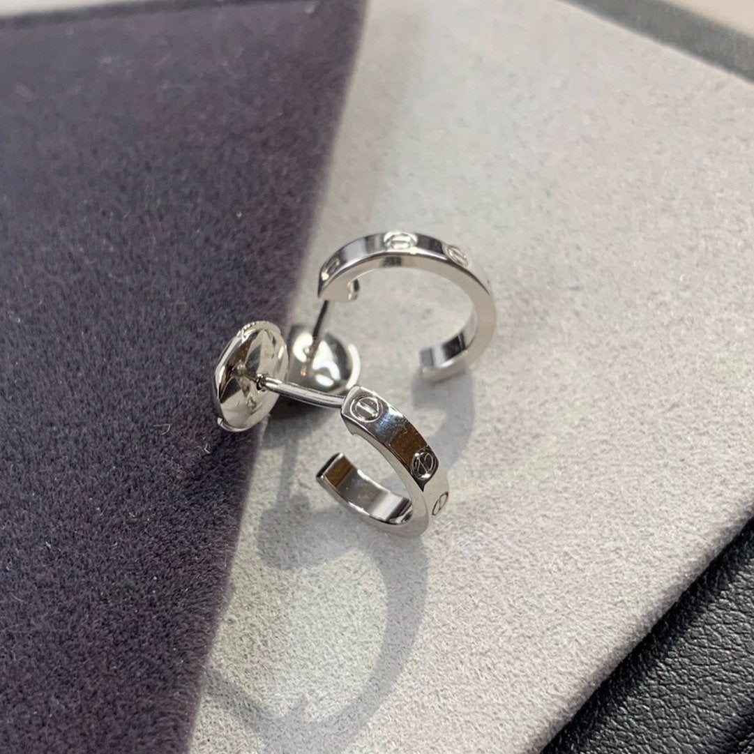 [LumiVibe]LOVE EARRINGS 2.65MM SILVER