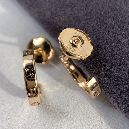 [LumiVibe]LOVE EARRINGS 2.65MM PINK GOLD