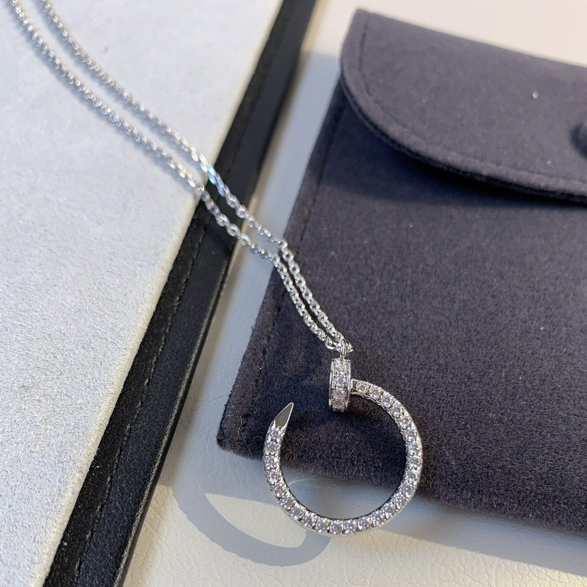 [LumiVibe]JUSTE NECKLACE SILVER DIAMONDS