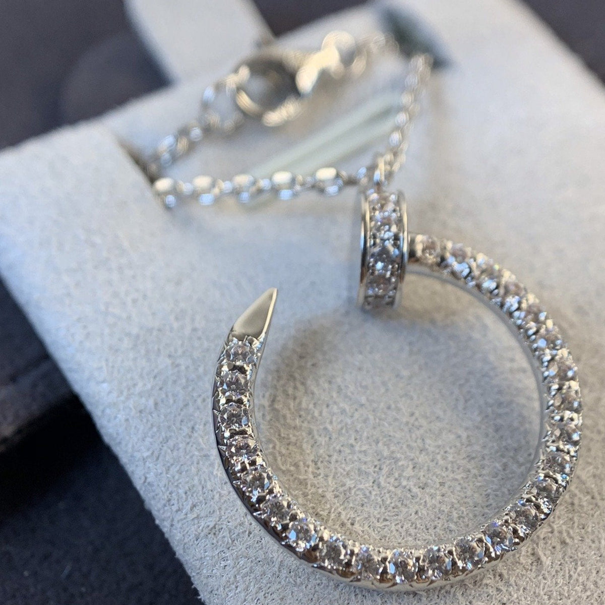 [LumiVibe]JUSTE NECKLACE SILVER DIAMONDS
