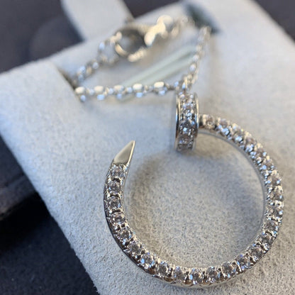 [LumiVibe]JUSTE NECKLACE SILVER DIAMONDS