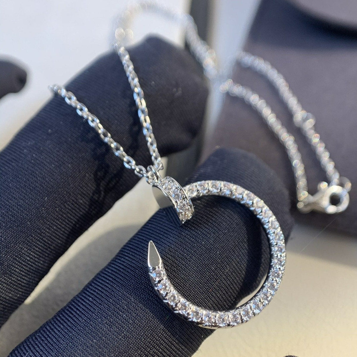 [LumiVibe]JUSTE NECKLACE SILVER DIAMONDS