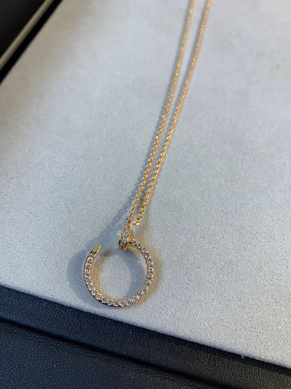 [LumiVibe]JUSTE NECKLACE PINK GOLD DIAMONDS