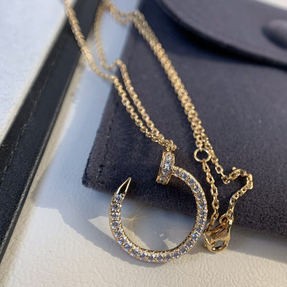 [LumiVibe]JUSTE NECKLACE PINK GOLD DIAMONDS
