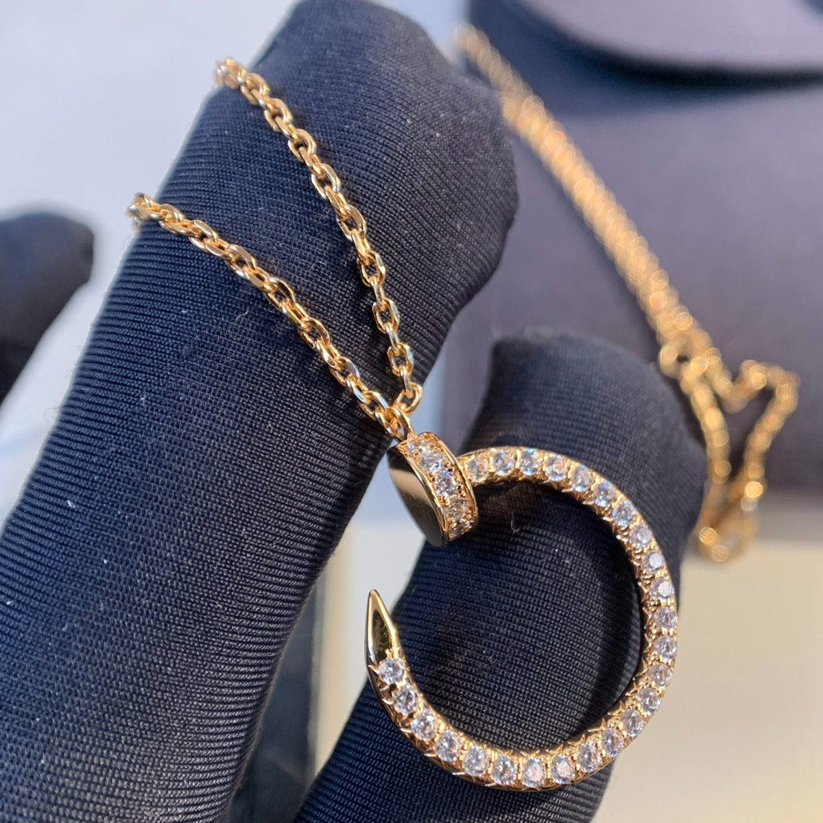 [LumiVibe]JUSTE NECKLACE PINK GOLD DIAMONDS