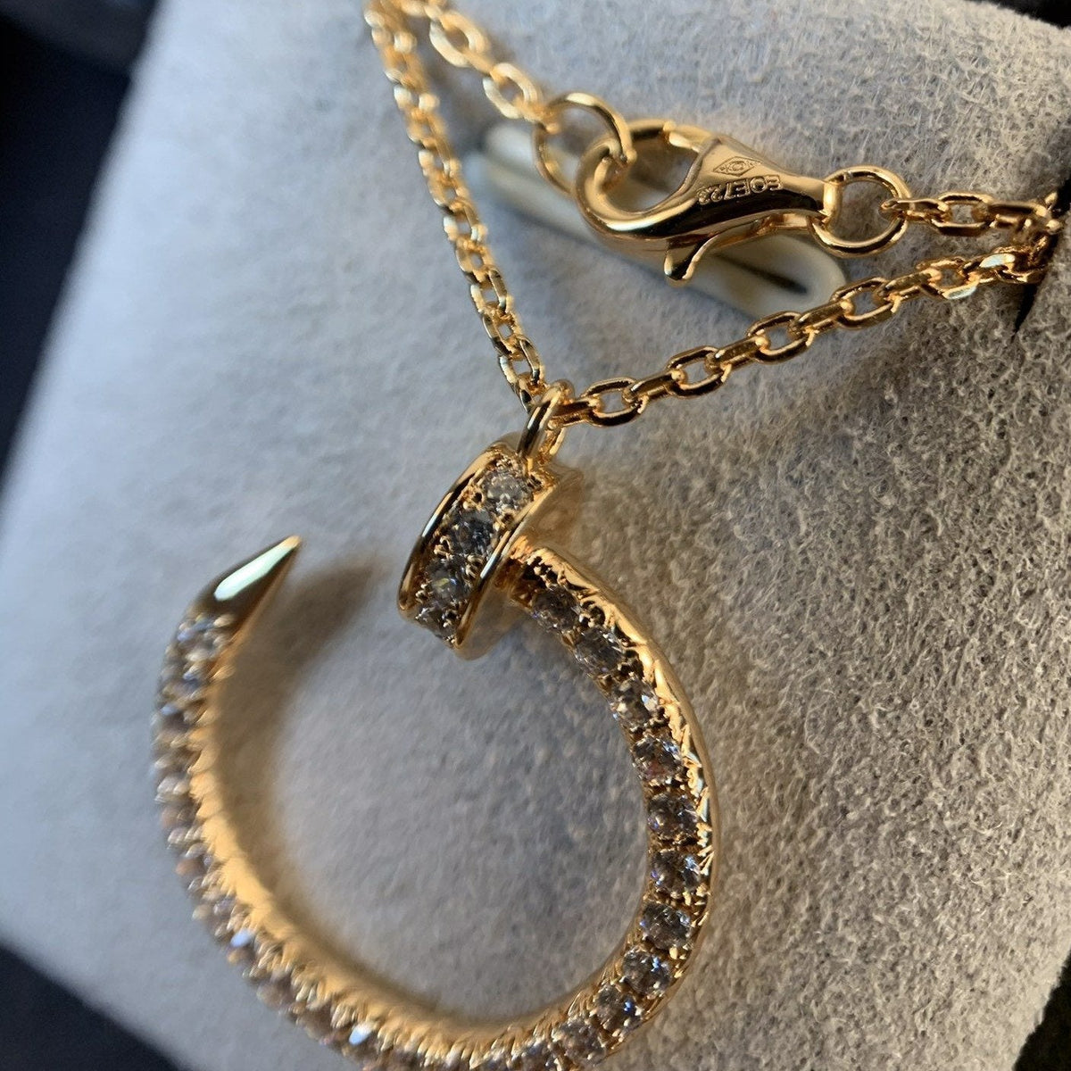 [LumiVibe]JUSTE NECKLACE PINK GOLD DIAMONDS