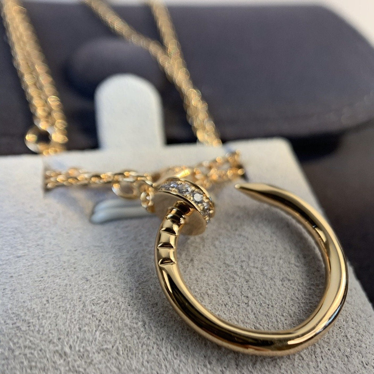 [LumiVibe]JUSTE NECKLACE PINK GOLD DIAMONDS