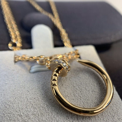 [LumiVibe]JUSTE NECKLACE PINK GOLD DIAMONDS