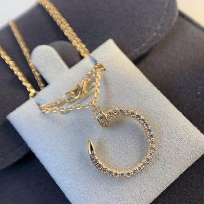 [LumiVibe]JUSTE NECKLACE PINK GOLD DIAMONDS
