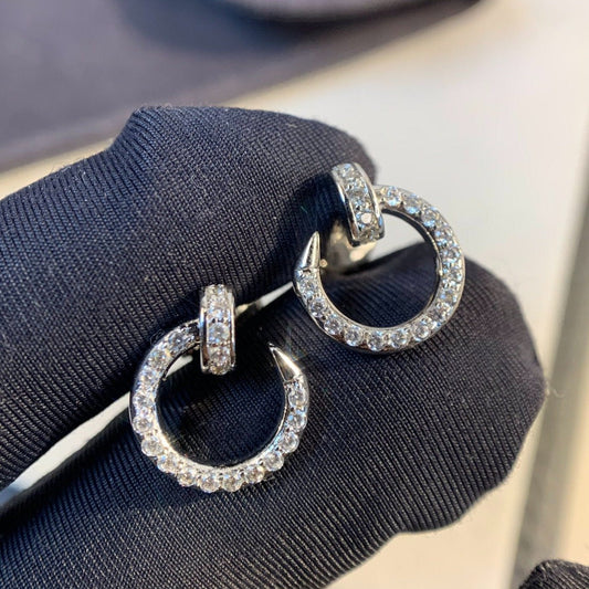 [LumiVibe]JUSTE EARRINGS SILVER DIAMONDS