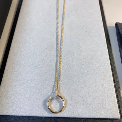 [LumiVibe]JUSTE NECKLACE PINK GOLD