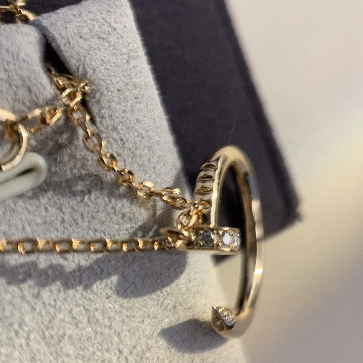 [LumiVibe]JUSTE NECKLACE PINK GOLD