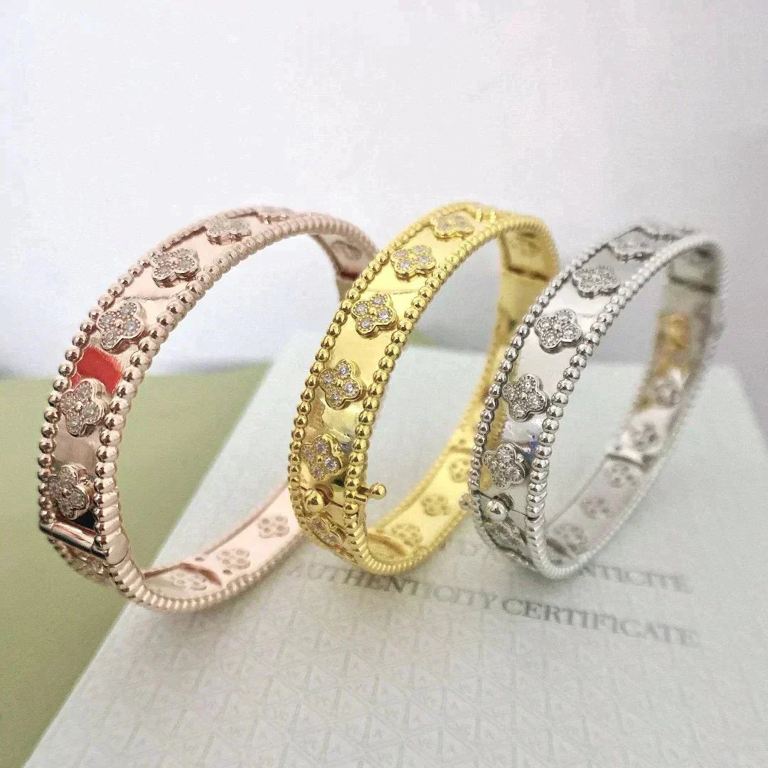 [LumiVibe]CLOVER BRACELET 8MM DIAMONDS
