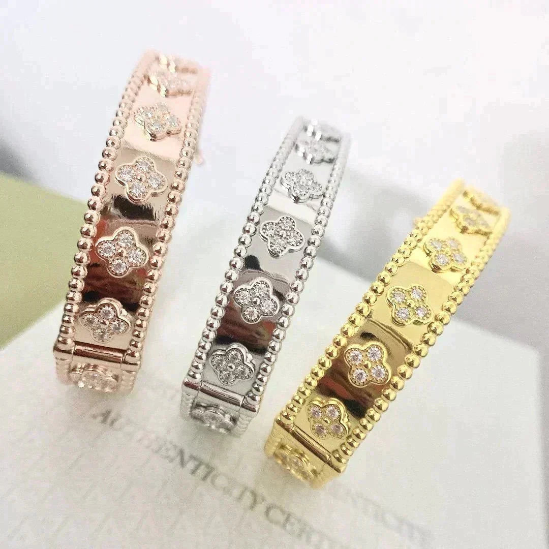 [LumiVibe]CLOVER BRACELET 8MM DIAMONDS