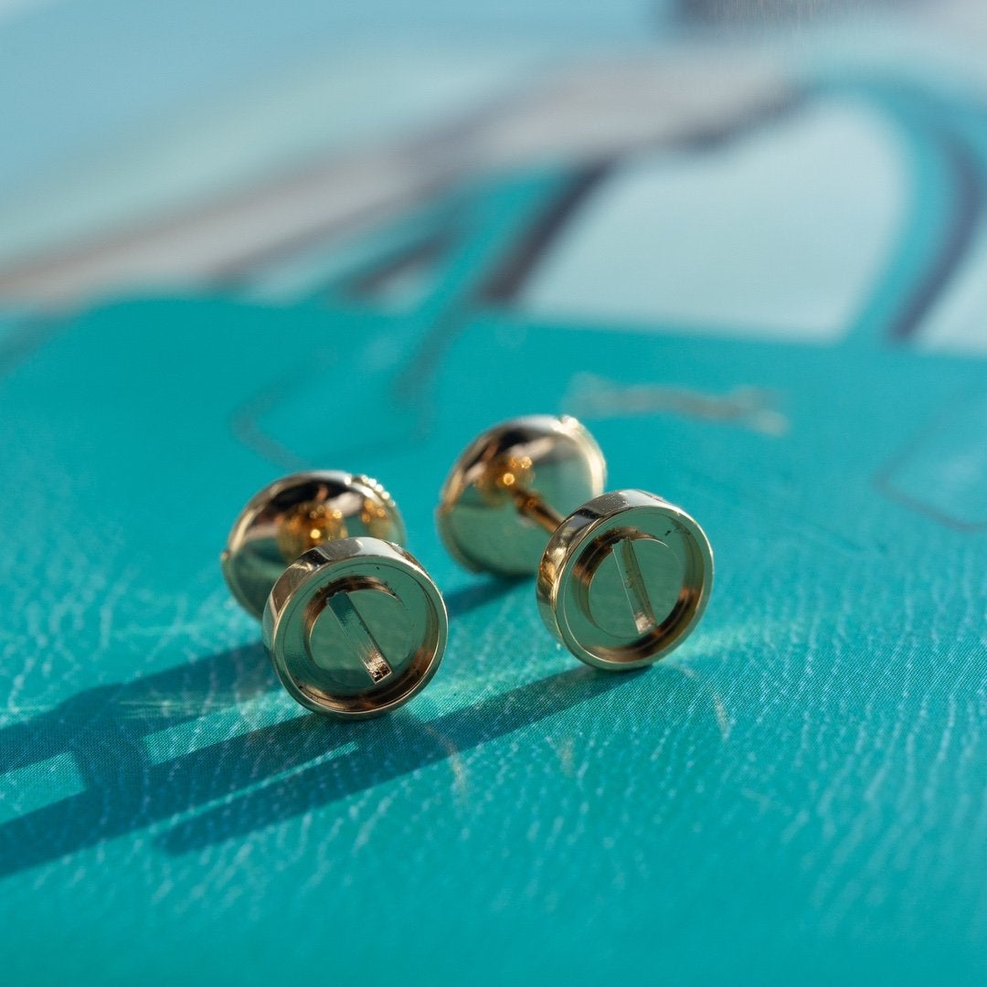 [LumiVibe]LOVE EARRINGS PINK GOLD 10MM