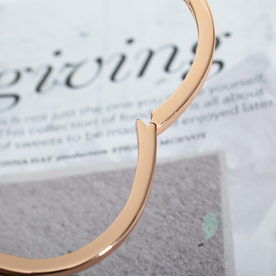 [LumiVibe]DREAM BRACELET OPEN PINK GOLD MOP DIAMOND