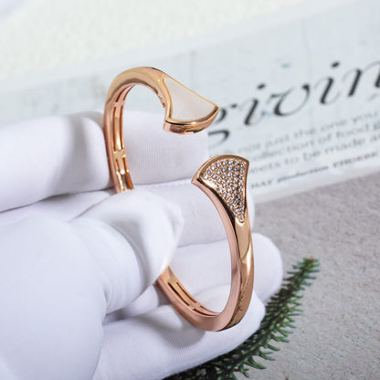 [LumiVibe]DREAM BRACELET OPEN PINK GOLD MOP DIAMOND