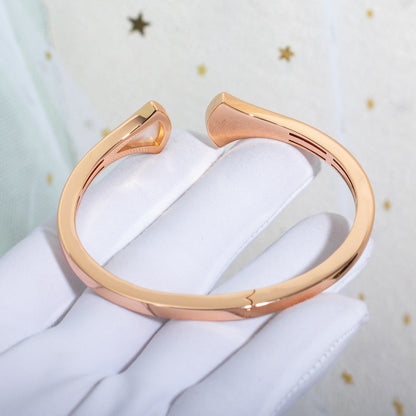 [LumiVibe]DREAM BRACELET OPEN PINK GOLD MOP DIAMOND